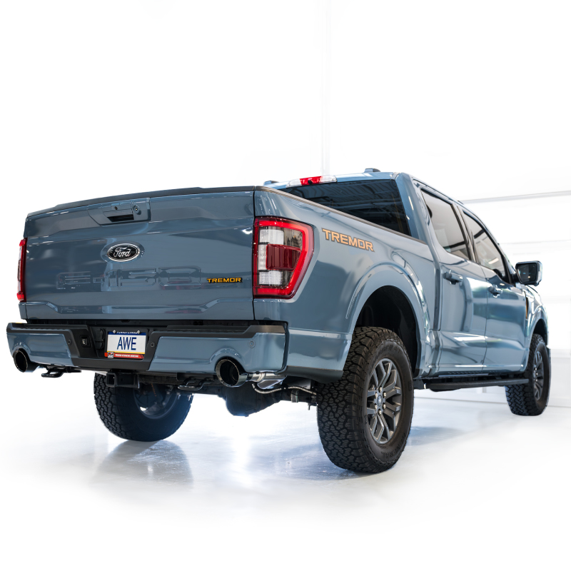 Ford F-150 Performance Exhaust - AWE Tuning - 0FG Resonated Cat-Back - Diamond Black - `21-`27
